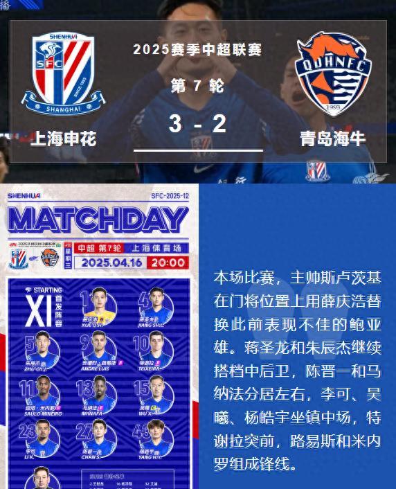 包含申花客场大胜富力，取得两连胜的词条